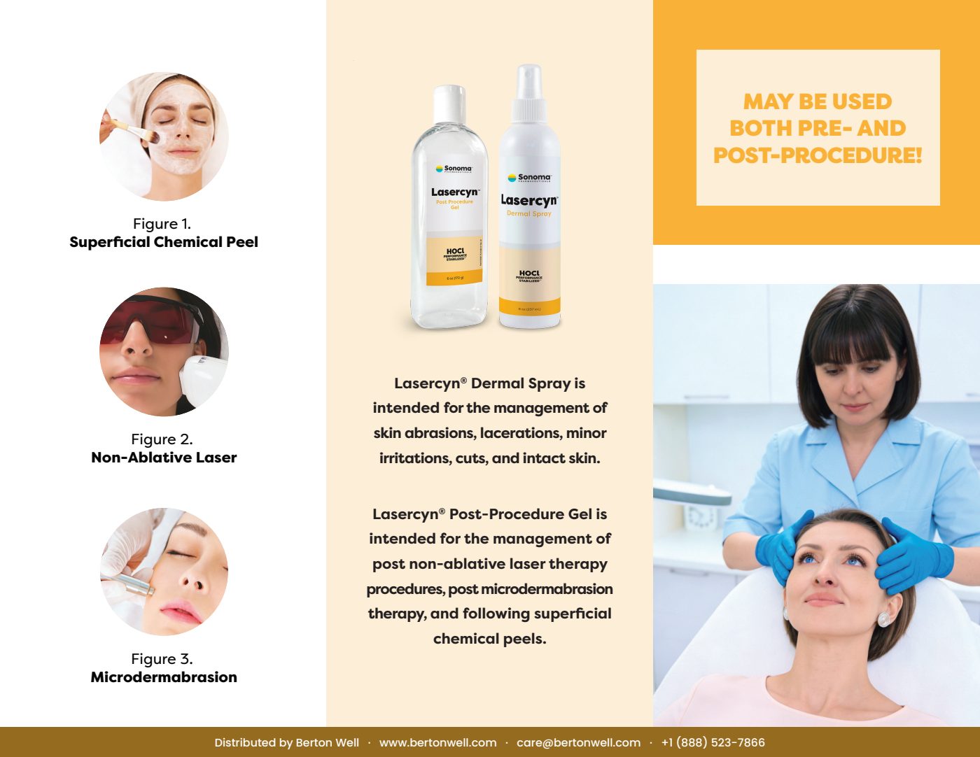 Page 2 of the Lasercyn Dermal Spray, 2 oz product brochure